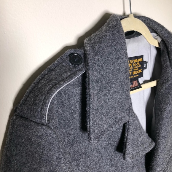 Like New Men’s Schott NYC Wool Coat - Picture 6 of 7